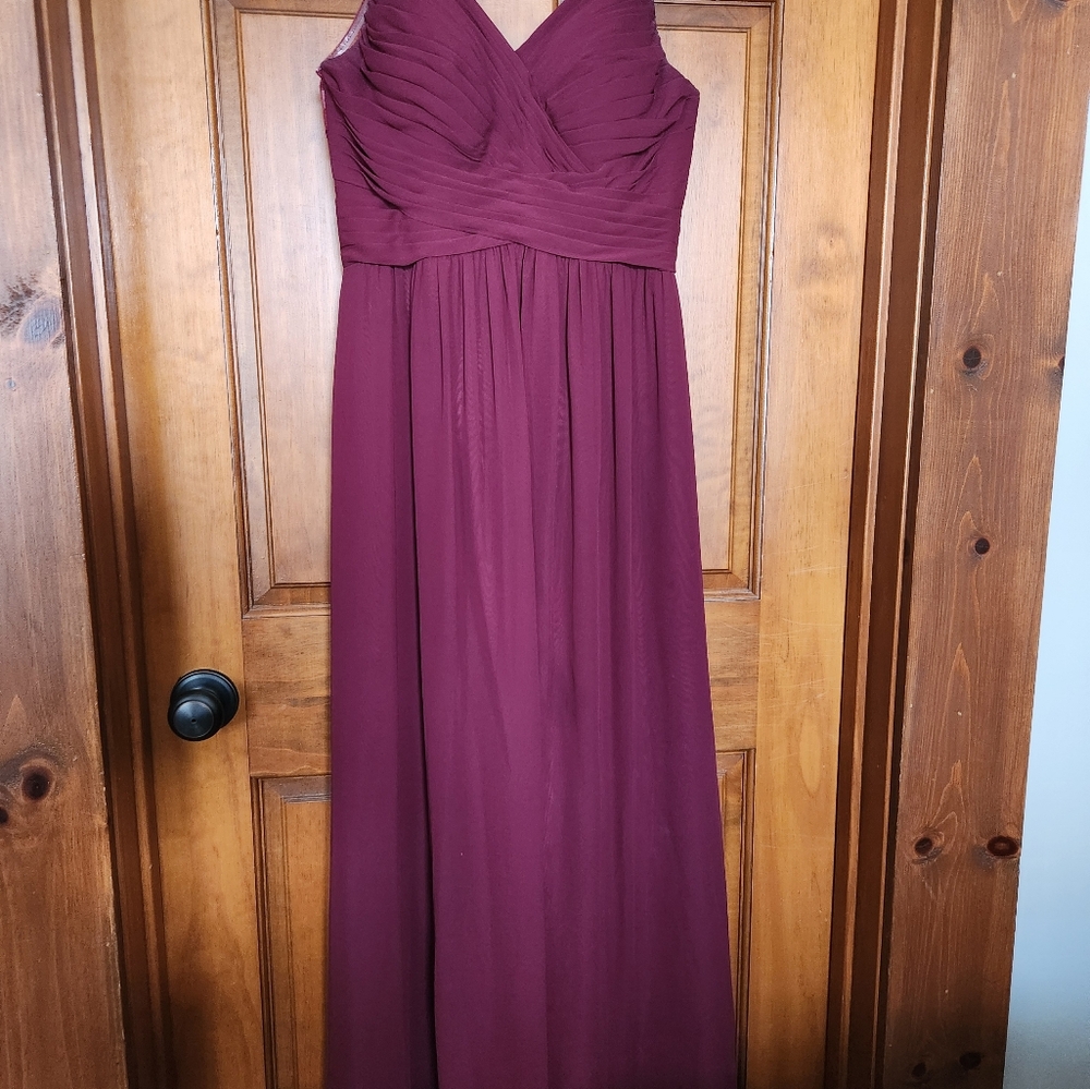 Azazie size A4 Burgundy Bridesmaid dress